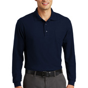 Port Authority® - Long Sleeve Silk Touch™ Polo with Pocket. K500LSP