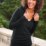 District® - Juniors Slub V-Neck Hoodie. DT241