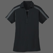 Ladies Silk Touch Performance Colorblock Stripe Polo