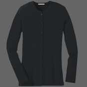 Ladies Concept Stretch Button Front Cardigan