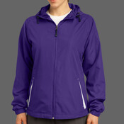 Ladies Colorblock Hooded Raglan Jacket