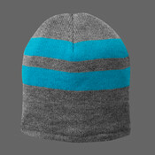 Fleece Lined Striped Beanie Cap