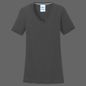 Ladies Essential Blended Performance V Neck Tee