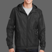 Embossed Hooded Wind Jacket