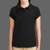 Girls Silk Touch Peter Pan Collar Polo