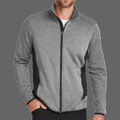 Full Zip Heather Stretch Fleece Jacket