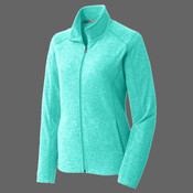Ladies Heather Microfleece Full Zip Jacket