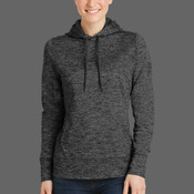 LST225SVJH Ladies PosiCharge ® Electric Heather Fleece Hooded Pullover