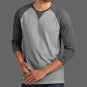 ® Sueded Cotton Blend 3/4 Sleeve Baseball Raglan Tee