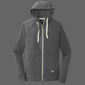 Sueded Cotton Blend Full Zip Hoodie