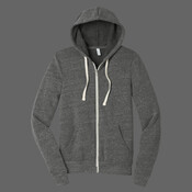 Unisex Triblend Sponge Fleece Full Zip Hoodie