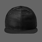 Camo Flat Bill Snapback Cap