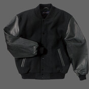 Wool and Leather Letterman Jacket