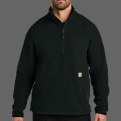 Textured 1/2 Zip Fleece Jacket