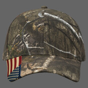 Camo Woven USA Flag Cap