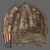 Camo Woven USA Flag Mesh Cap