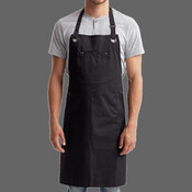 Barley Contrast Stitch Recycled Bib Apron