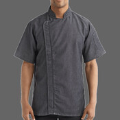 Unisex Zip-Close Short Sleeve Chef's Coat