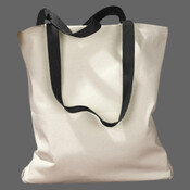 Canvas Tote with Contrast-Color Handles