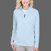 Women's CrownLux Performance® Clubhouse Micro-Stripe Quarter-Zip Pullover