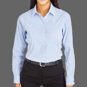 Women's CrownLux Performance® Micro Windowpane Woven Dress Shirt