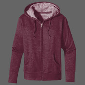 Women's Heathered Full-Zip Hooded Sweatshirt