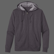 Unisex Heathered Full-Zip Hooded Sweatshirt