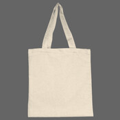 Cotton Canvas Tote Bag With Self Fabric Handles
