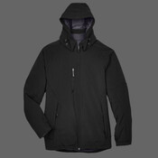 Men's Glacier Insulated Three-Layer Fleece Soft Shell Hood Jacket with Detachable Hood