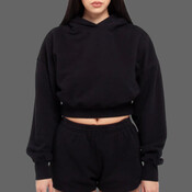 Women's Garment-Dyed Crop Hooded Sweatshirt