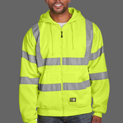 Men's Berne Hi-Vis Class 3 Lined Hooded Sweatshirt