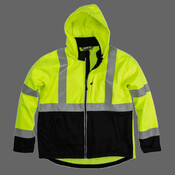 Men's Hi-Vis Class 3 Hooded Soft Shell Jacket