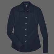 Women's Crown Collection® Solid Stretch Twill Woven Dress Shirt