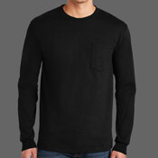 Ultra Cotton ® 100% US Cotton Long Sleeve T Shirt with Pocket