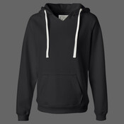 Women's Sueded V-Neck Hooded Sweatshirt