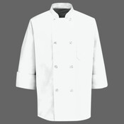 Eight Pearl Button Chef Coat