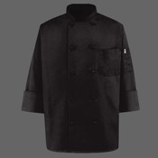 Black Knot Button Chef Coat