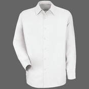 Men's Specialized Pocketless Poplin Long Sleeve Work Shirt