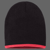 8" Bottom-Striped Beanie
