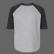 Youth Baseball Fine Jersey Three-Quarter Sleeve Tee