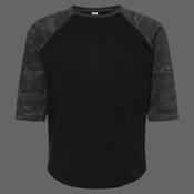 Youth Baseball Fine Jersey Three-Quarter Sleeve Tee