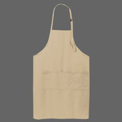 Easy Care Extra Long Bib Apron with Stain Release