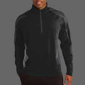 Sport Wick ® Stretch 1/4 Zip Colorblock Pullover