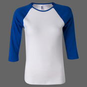 Women’s 1X1 Baby Rib Raglan Three-Quarter Sleeve Tee