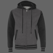 Unisex Heavyweight Varsity Full-Zip Hooded Sweatshirt
