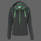 Women's Triblend Half-Zip Hooded Sweatshirt