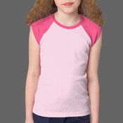 4277 Youth Baby Rib Cap Sleeve Raglan