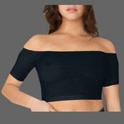 RSA8389 Cotton Spandex Off-Shoulder Top