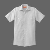 Short Sleeve Striped Industrial Work Shirt