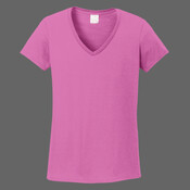 Women's Heavy Cotton 100% Cotton V Neck T Shirt